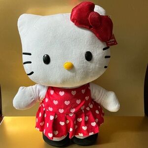Hello Kitty Plush in Red Heart Dress